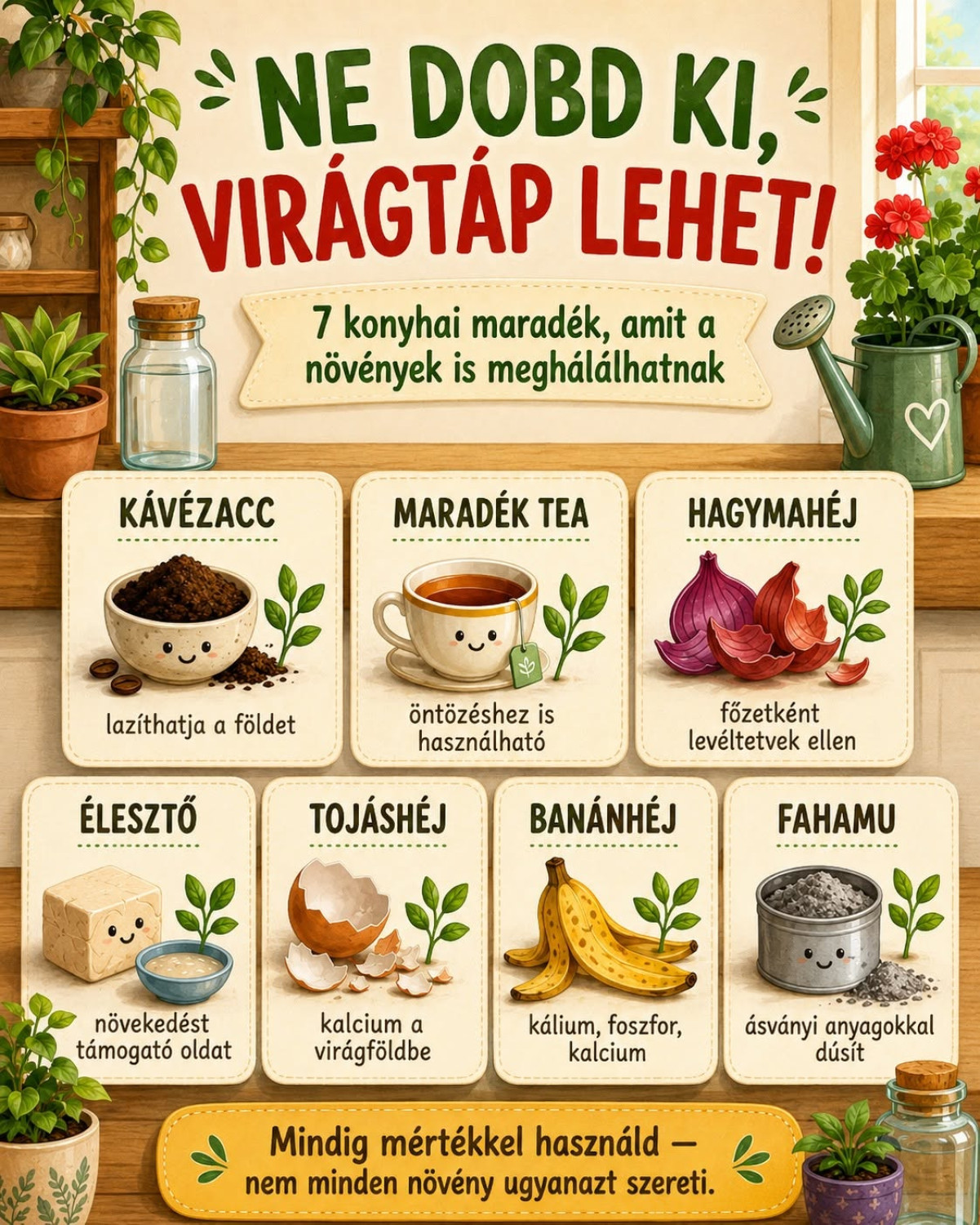 Ne dobd a szemétbe! Ezek mind hasznos tápszerek a növényeknek